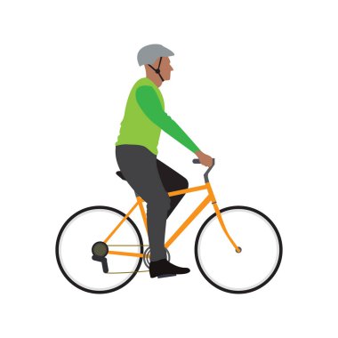 Bisiklet süren adam.