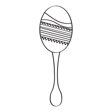 Geleneksel Meksika maraca kroki