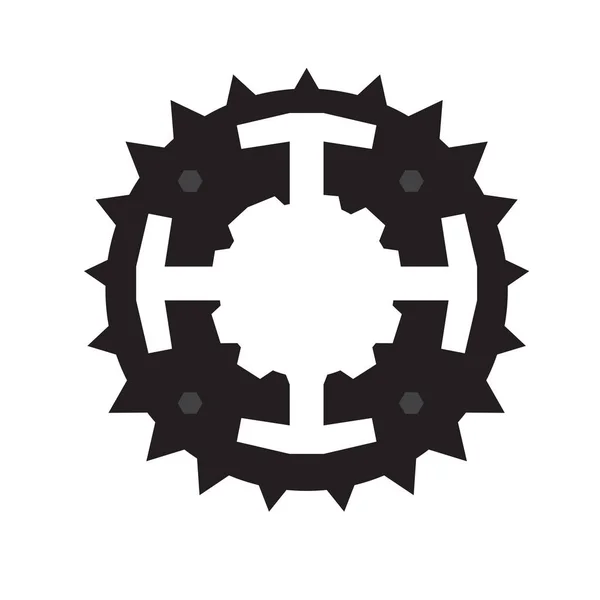 Isolated gear silhouette — Stock Vector
