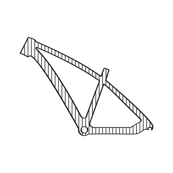 Bike frame sketch — Stock Vector