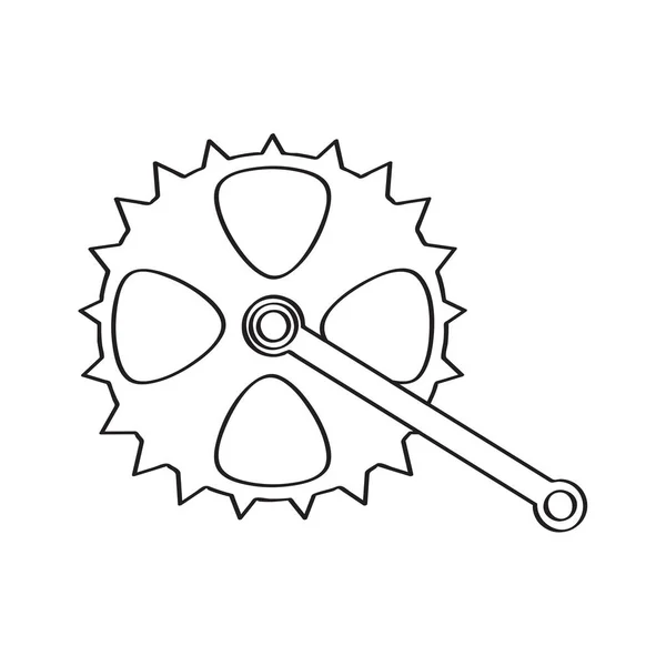 Bicycle gear sketch — Stock Vector