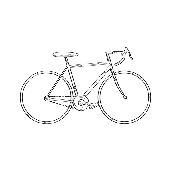 Bosquejo de bicicleta aislado — Archivo Imágenes Vectoriales