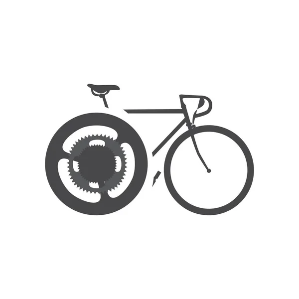 Силует ізольованих велосипеда — стоковий вектор