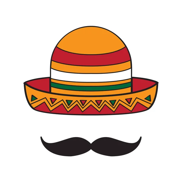 Chapeau mexicain traditionnel — Image vectorielle