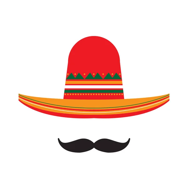 Traditional mexican hat — Stock Vector