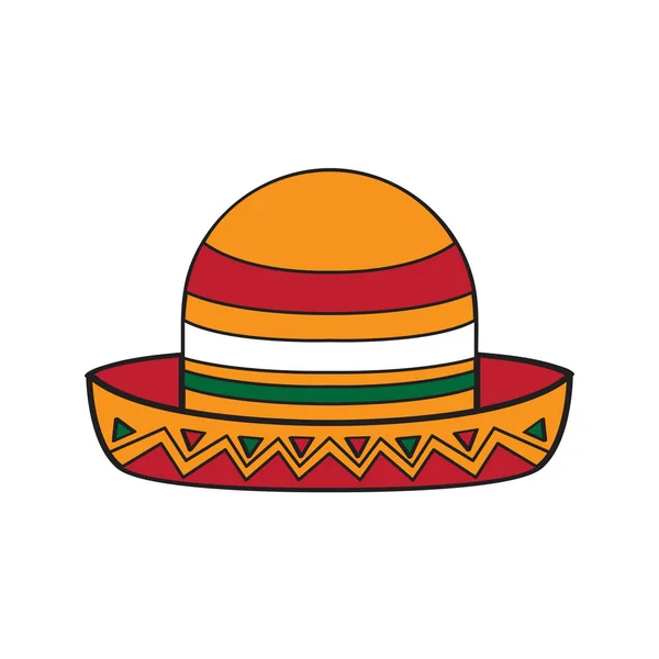 Sombrero mexicano tradicional — Archivo Imágenes Vectoriales