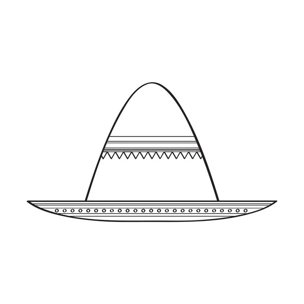 Traditional mexican hat sketch — Stock Vector