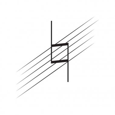 Bir pentagram izole doğal yanlışlıkla notu