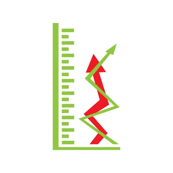 Gráfico de negócios isolado — Vetor de Stock