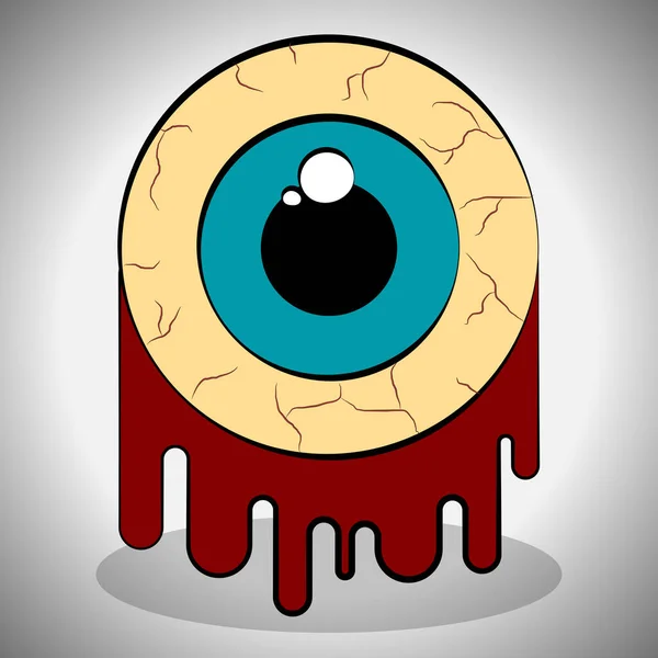 Totes Auge mit Blut — Stockvektor