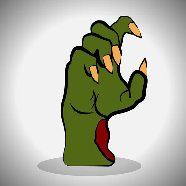 Zombie hand afbeelding — Stockvector