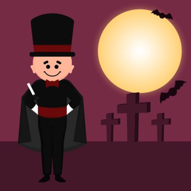 Sihirbaz karakteri. Cadılar Bayramı kostümü