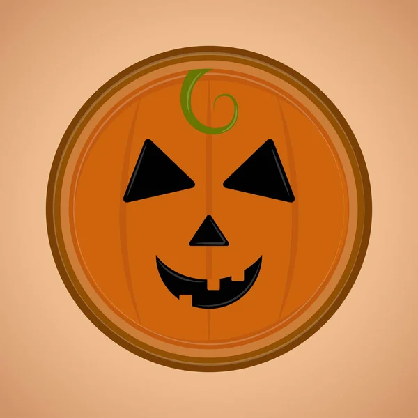 Spooky halloween pompoen — Stockvector