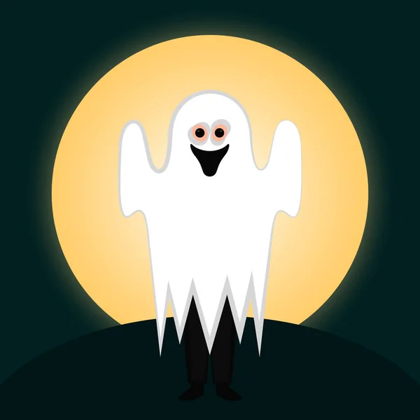 Ghost character . Halloween costume — Stock Vector