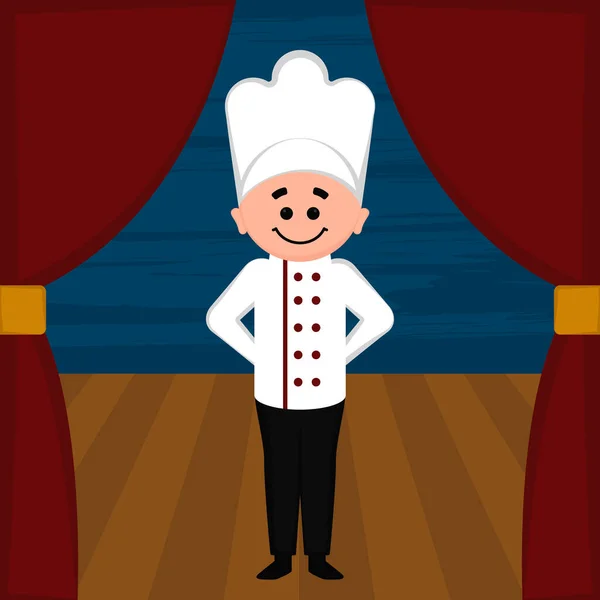 Chef character . Halloween costume — 图库矢量图片