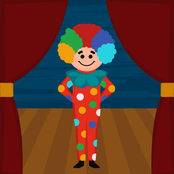 Un personnage de clown. Costume Halloween — Image vectorielle