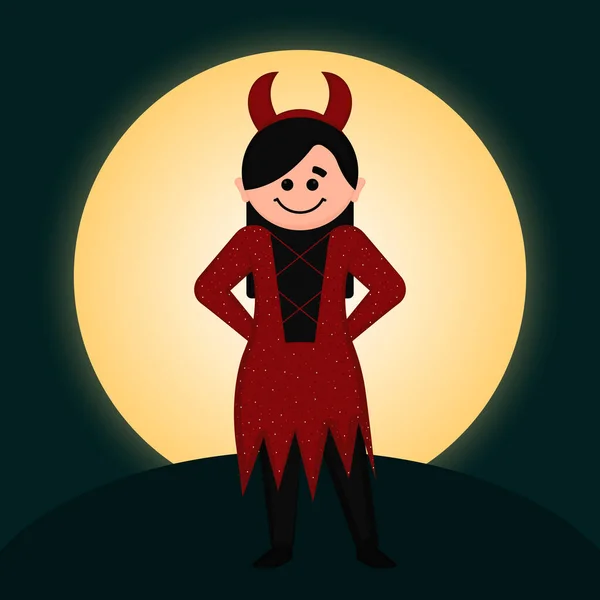 Персонаж дьявола. Хэллоуин — стоковый вектор