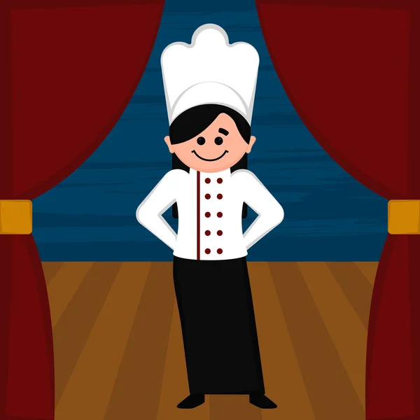 Chef character . Halloween costume — 图库矢量图片