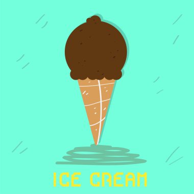 Klasik dondurma külahı.