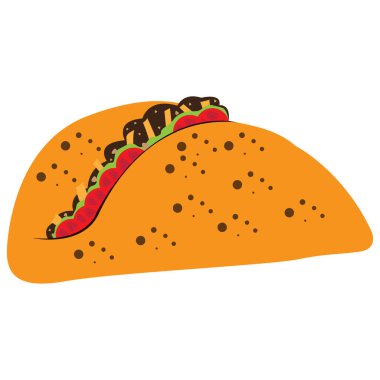 Renkli bir taco çizimi.
