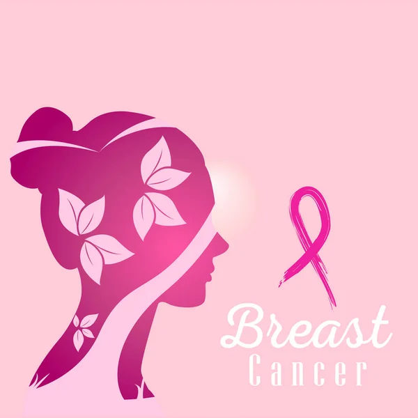 Affiche cancer du sein — Image vectorielle