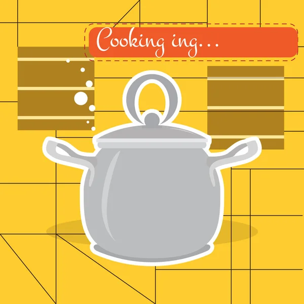 Image de la casserole — Image vectorielle