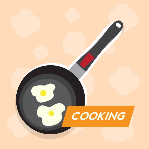 Isolated frying pan — Stock Vector