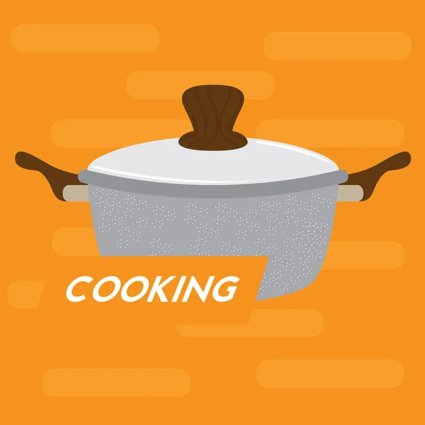 Matlagning gryta bild — Stock vektor