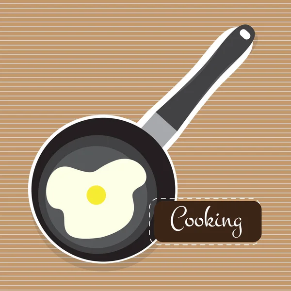 Isolated frying pan — Stock Vector