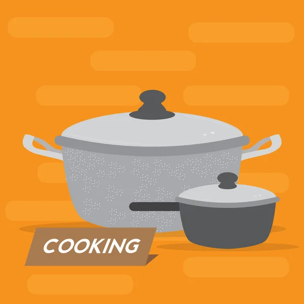 Cooking pot image — Stock Vector