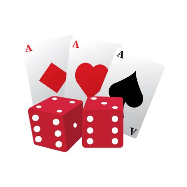 İzole kumarhane poker kartları