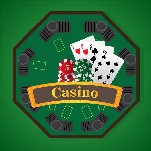 Casino grafikai tervezés — Stock Vector