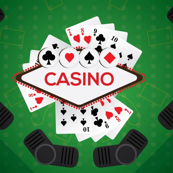 Desain grafis kasino - Stok Vektor