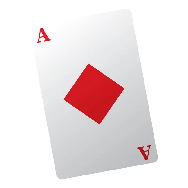 Carte de poker de casino isolée — Image vectorielle