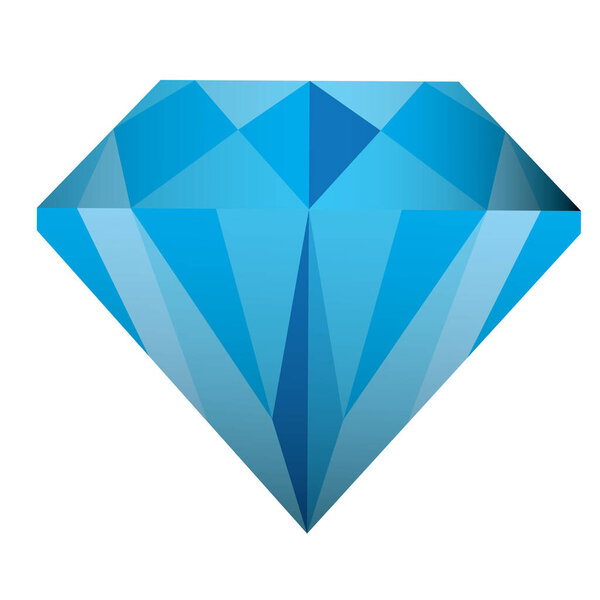 Isolated blue diamond