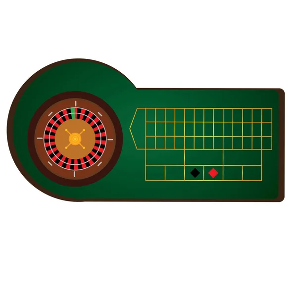 Geïsoleerd roulette bord — Stockvector