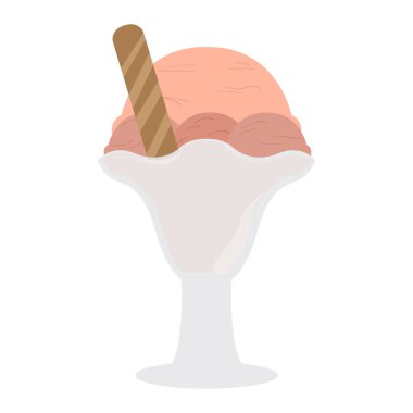 İzole edilmiş sundae görüntüsü