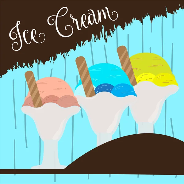 Ice cream menu — Stock Vector