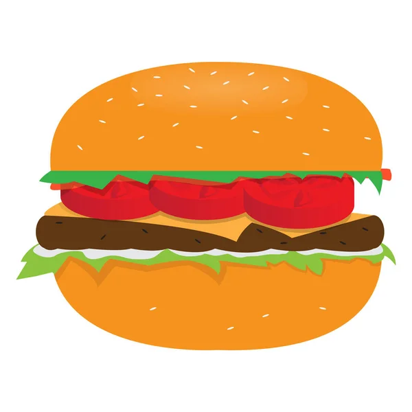 Izolowany obraz Burger — Wektor stockowy
