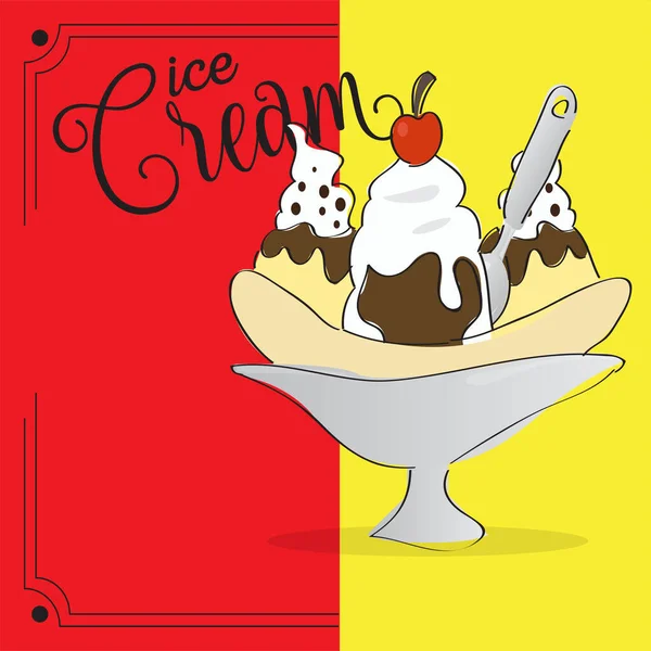 Dessert menu illustration — Stock Vector
