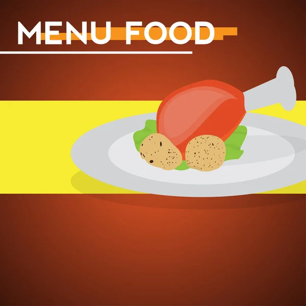 Ilustracja jedzenie menu — Wektor stockowy