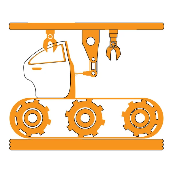 Assembly line image — Stock Vector