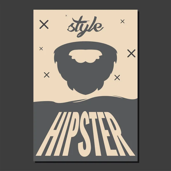 Ilustrace plakátu hipster — Stockový vektor