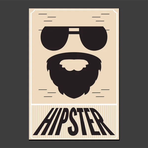 Hipster poster illustration — Stock Vector