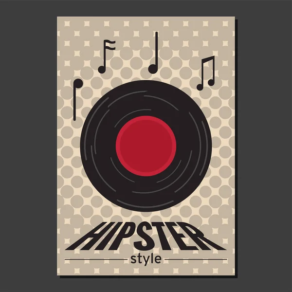 Hipster cartel ilustración — Vector de stock