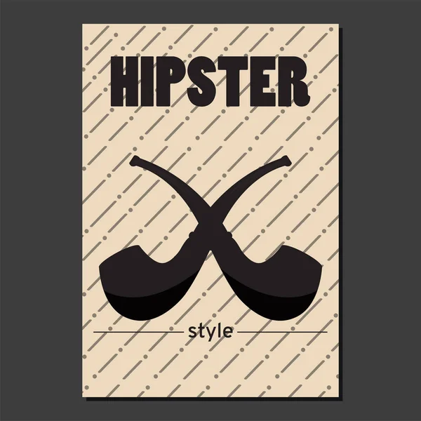 Hipster cartel ilustración — Archivo Imágenes Vectoriales