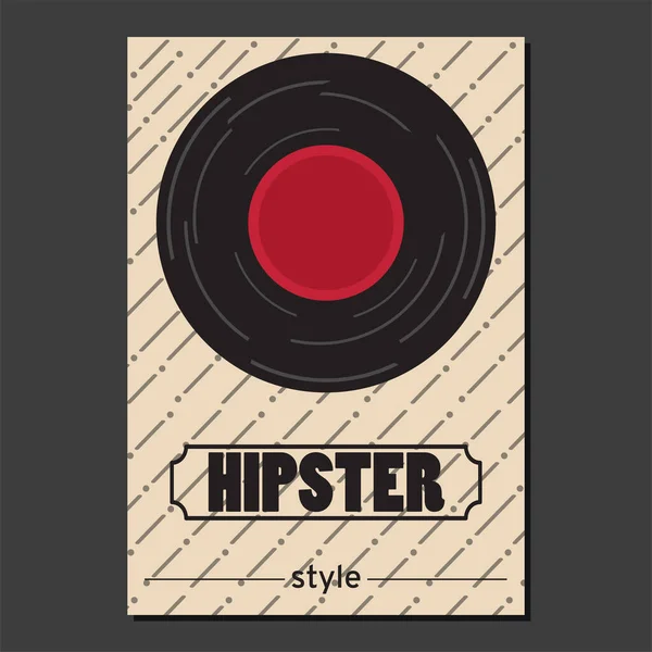 Hipster poster illustration — Stock Vector