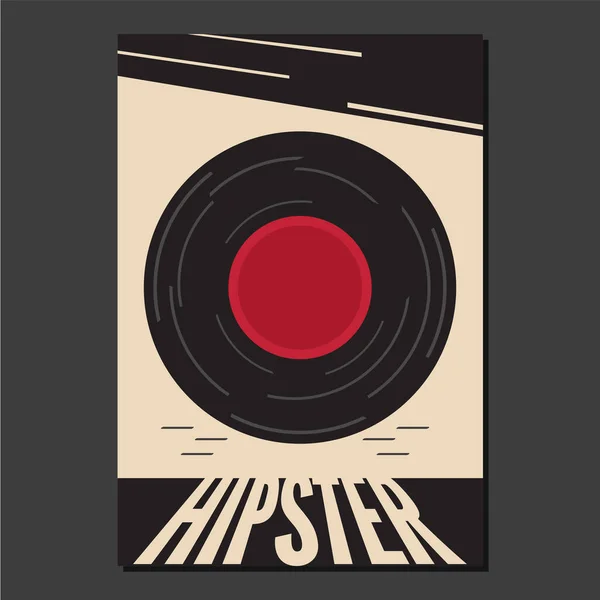 Hipster-Plakatillustration — Stockvektor