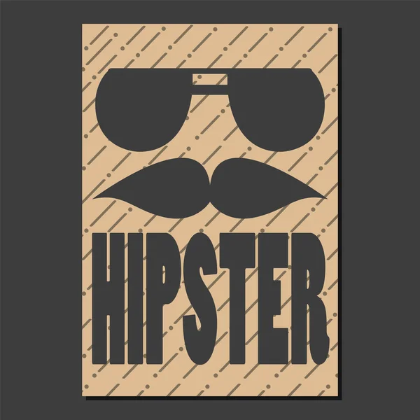 Hipster cartel ilustración — Vector de stock