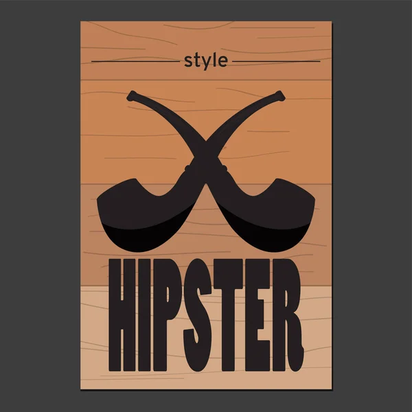 Hipster poster illustration — Stock Vector